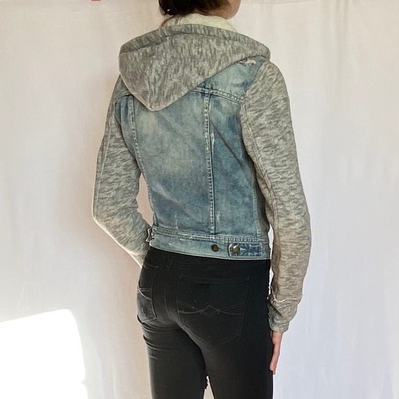 FREE PEOPLE Denim Knit Jacket - Picture 2 of 4